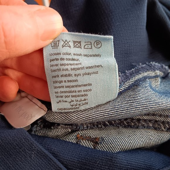 Mavi A Pea in the Pod Maternity Distressed Jeans Pants Blue Women's Size L - Picture 15 of 16